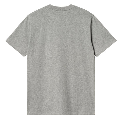 Carhartt WIP S/S Script T-Shirt Grey Heather / Chervil - The Sporting Lodge