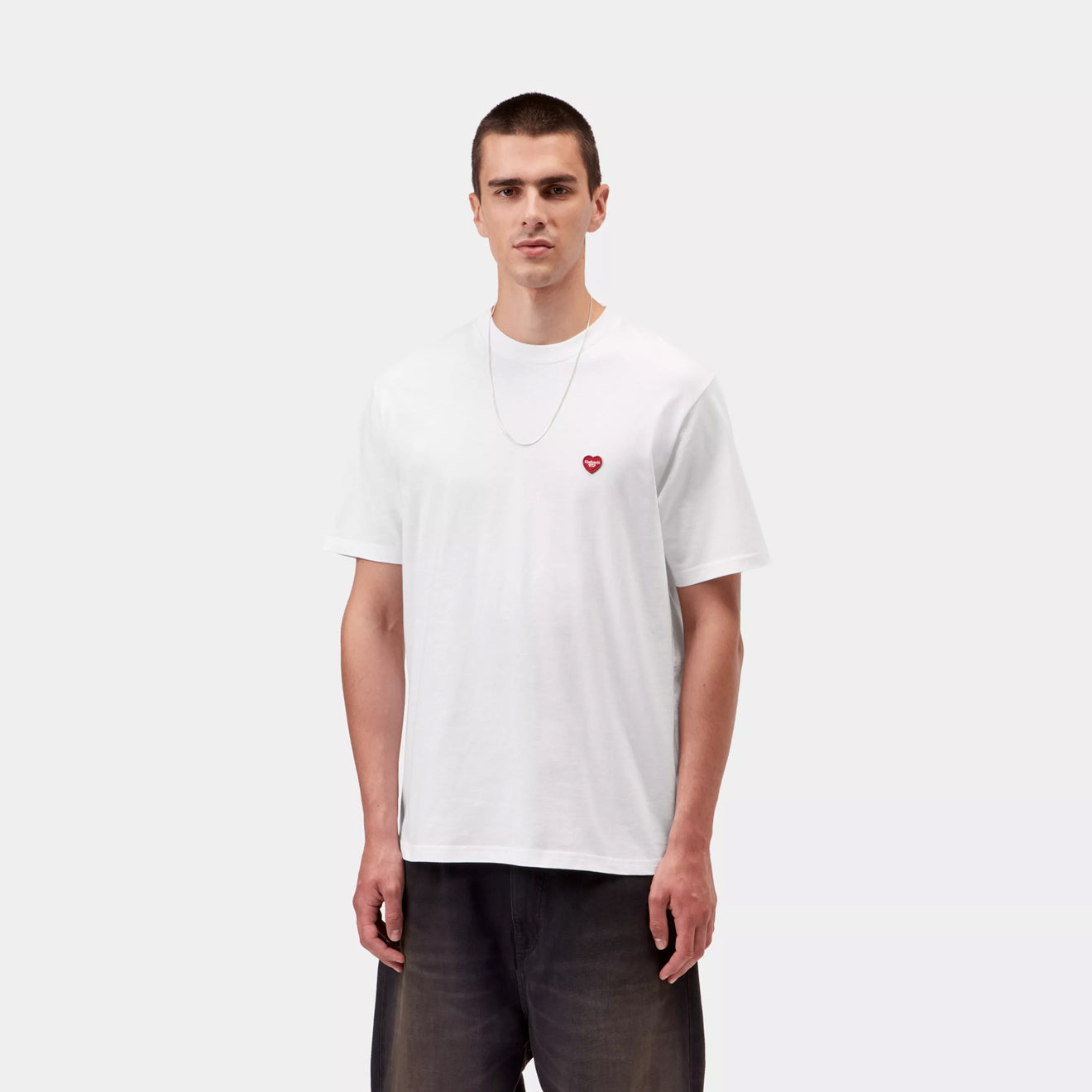 Carhartt WIP S/S Small Heart T-Shirt White / Red