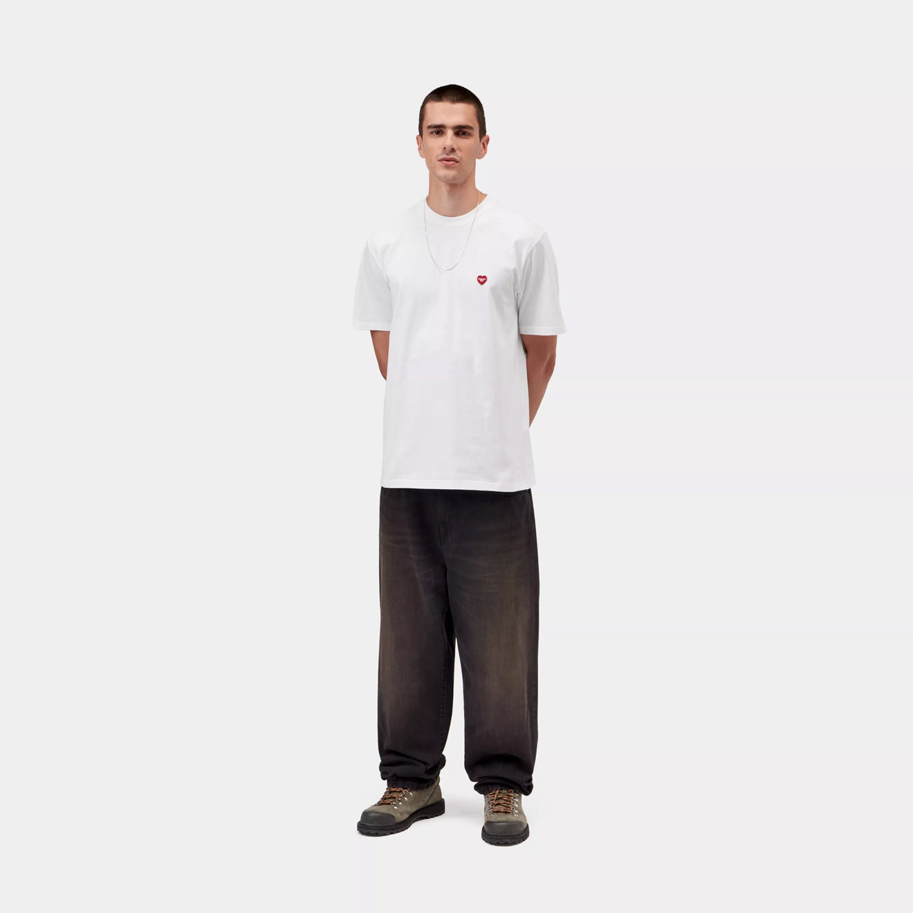 Carhartt WIP S/S Small Heart T-Shirt White / Red