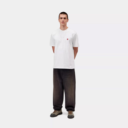 Carhartt WIP S/S Small Heart T-Shirt White / Red