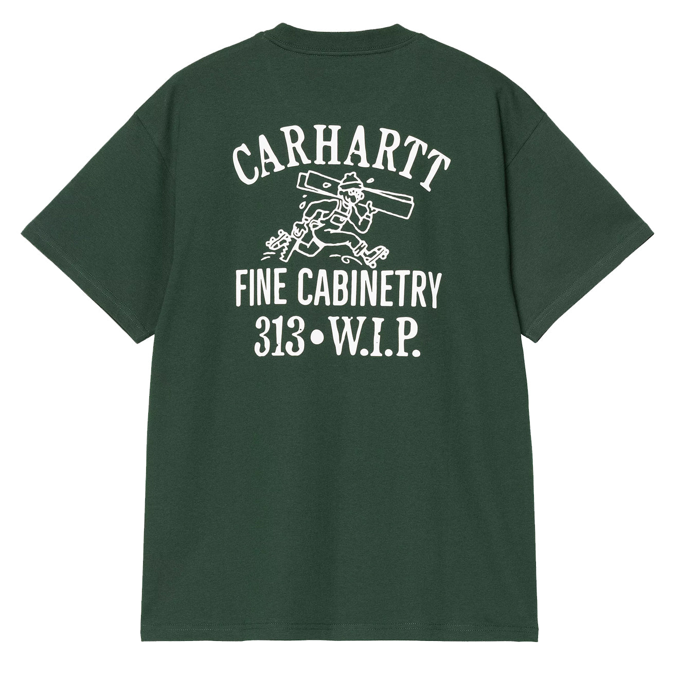 Carhartt WIP S/S Cabinetry T-Shirt Conifer / White - The Sporting Lodge