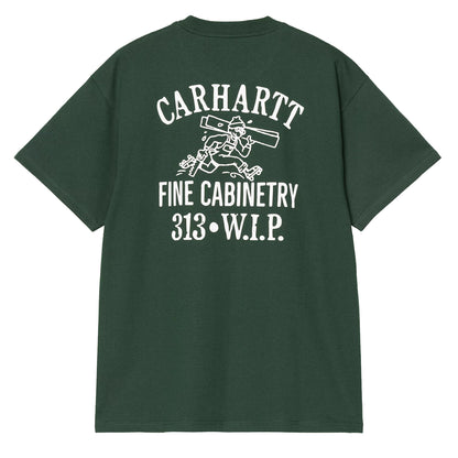 Carhartt WIP S/S Cabinetry T-Shirt Conifer / White - The Sporting Lodge