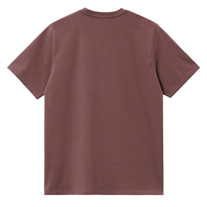 Carhartt WIP S/S Chase T-Shirt Dusky Pink / Gold - The Sporting Lodge