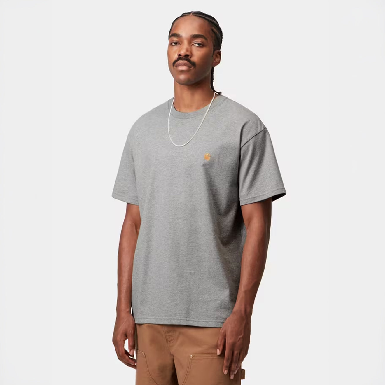 Carhartt WIP S/S Chase T-Shirt Grey Heather / Gold