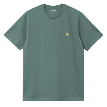 Carhartt WIP S/S Chase T-Shirt Silver Pine / Gold - The Sporting Lodge