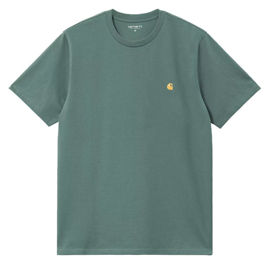 Carhartt WIP S/S Chase T-Shirt Silver Pine / Gold - The Sporting Lodge