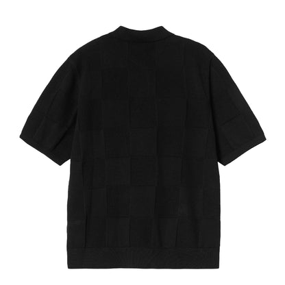 Carhartt WIP S/S Checker Polo Black - The Sporting Lodge
