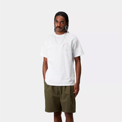 Carhartt WIP S/S Java T-Shirt White - The Sporting Lodge