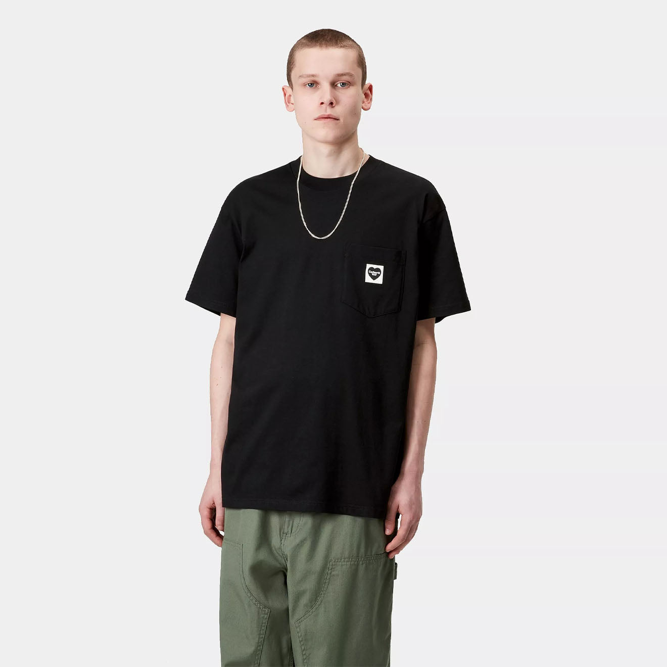Carhartt WIP S/S Pocket Heart T-Shirt Black / Black - The Sporting Lodge