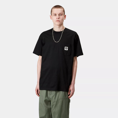 Carhartt WIP S/S Pocket Heart T-Shirt Black / Black - The Sporting Lodge