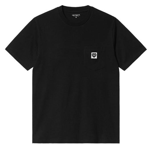 Carhartt WIP S/S Pocket Heart T-Shirt Black / Black - The Sporting Lodge