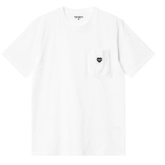 Carhartt WIP S/S Pocket Heart T-Shirt White / Black - The Sporting Lodge