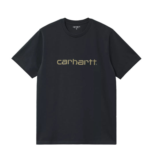 Carhartt WIP S/S Script T-Shirt Deep Night / Gentle Green - The Sporting Lodge