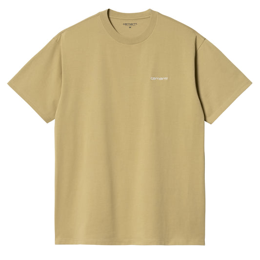 Carhartt WIP Script Embroidery T-Shirt Agate / White - The Sporting Lodge