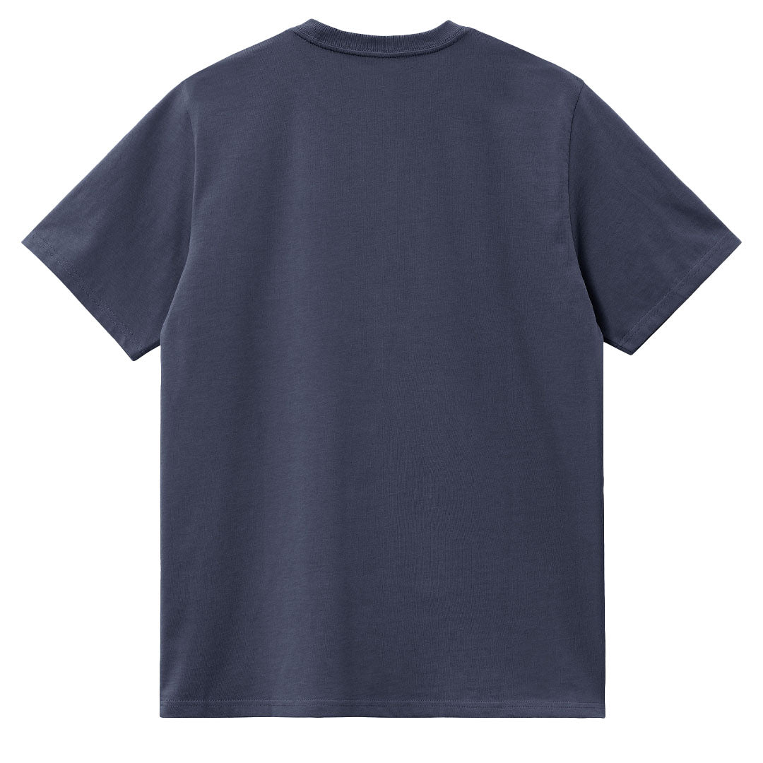 Carhartt WIP Script Embroidery T-Shirt Air Force Blue / White - The Sporting Lodge