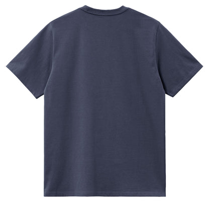 Carhartt WIP Script Embroidery T-Shirt Air Force Blue / White - The Sporting Lodge