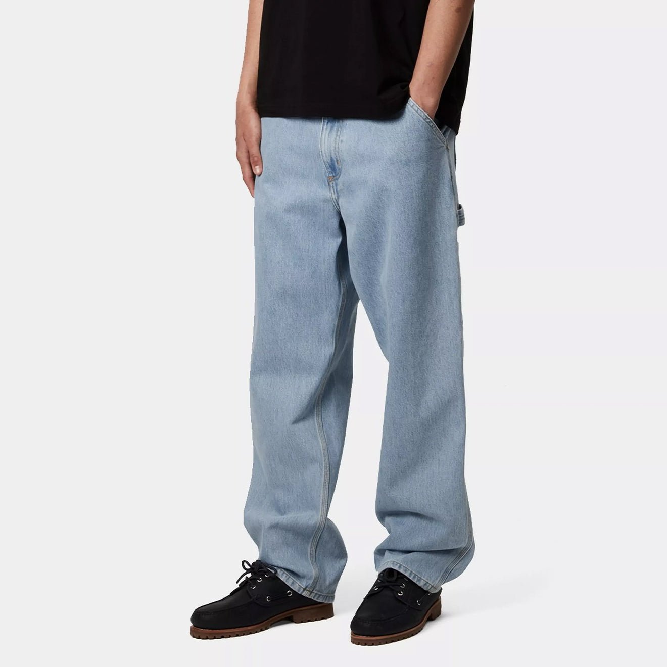 Carhartt WIP Single Knee Pant Blue Heavy Stone Bleached