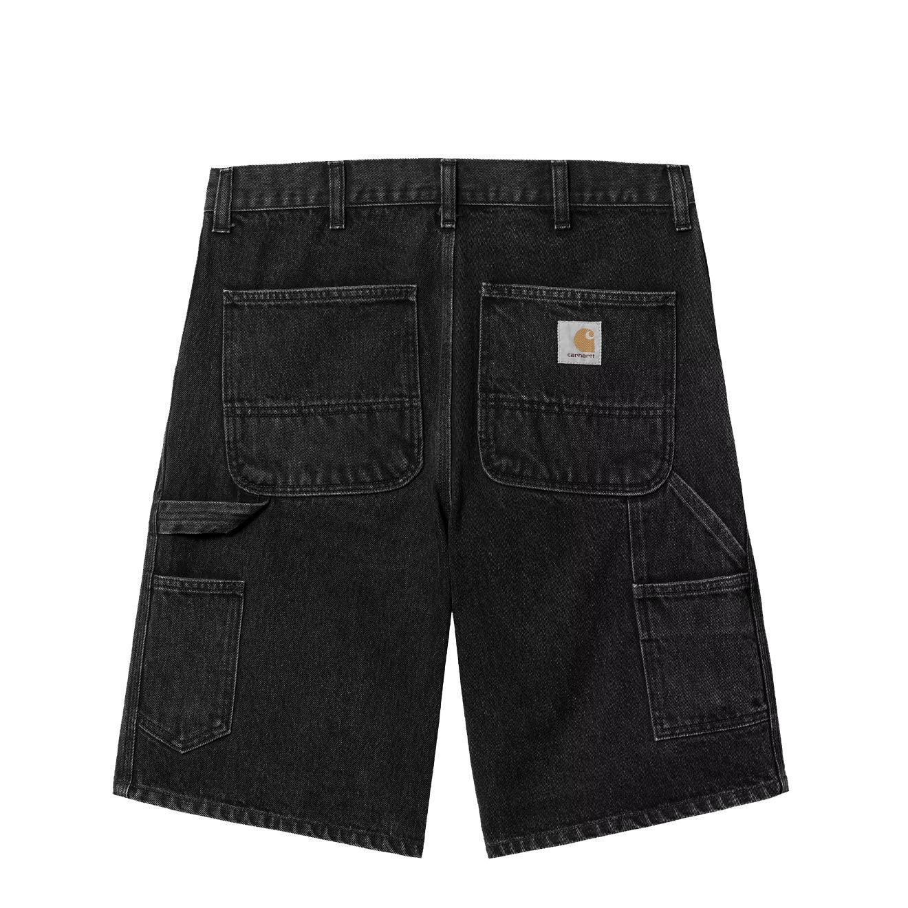 Carhartt WIP Single Knee Short Black Stone Washed - The Sporting Lodge