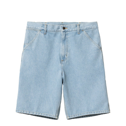 Carhartt WIP Single Knee Short Blue Heavy Stone Bleached - The Sporting Lodge