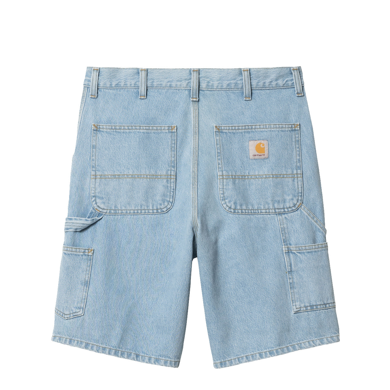 Carhartt WIP Single Knee Short Blue Heavy Stone Bleached - The Sporting Lodge