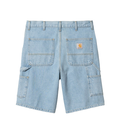 Carhartt WIP Single Knee Short Blue Heavy Stone Bleached - The Sporting Lodge