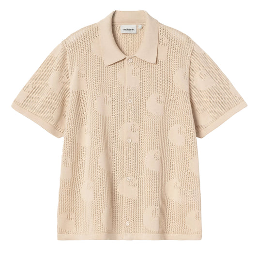 Carhartt WIP We S/S Temple Knit Shirt Fleur De Sel - The Sporting Lodge