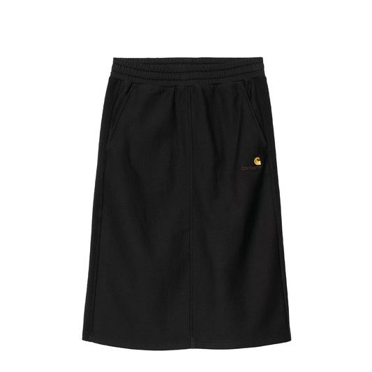 Carhartt WIP Womens American Script Sweat Skirt Black - The Sporting Lodge