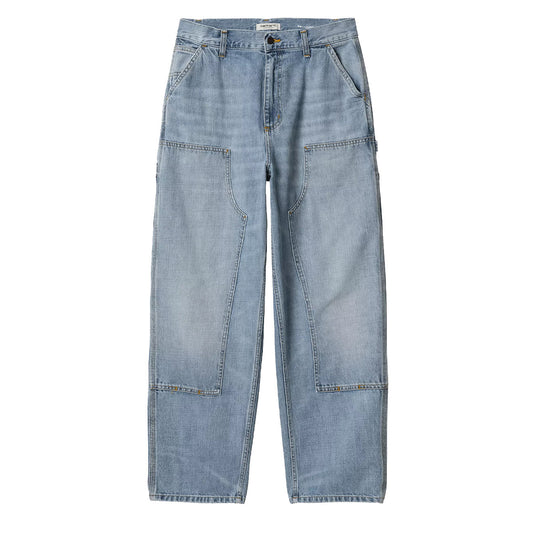 Carhartt WIP Womens Brandon Double Knee Pant Blue Burst Washed - The Sporting Lodge