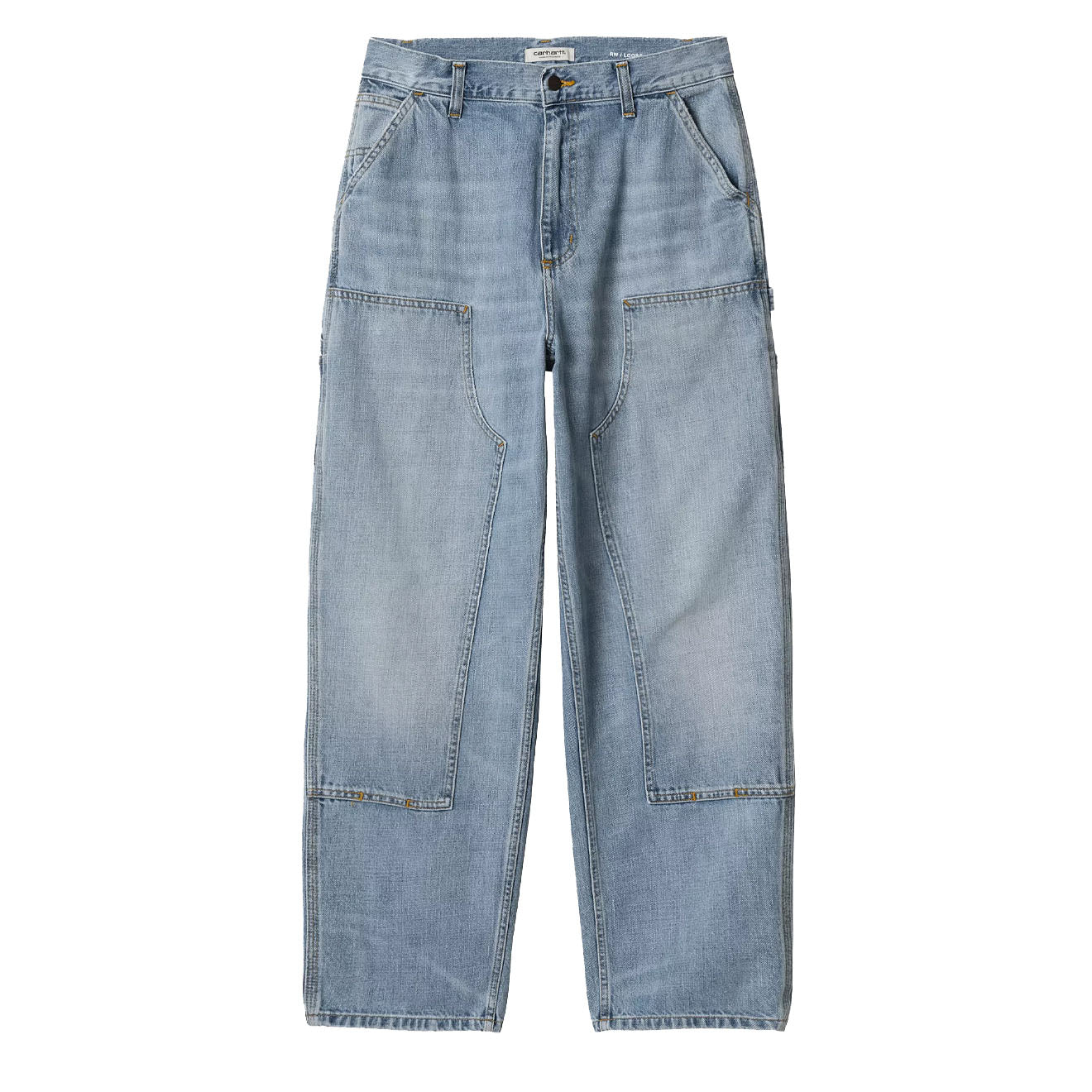 Carhartt WIP Womens Brandon Double Knee Pant Blue Burst Washed - The Sporting Lodge