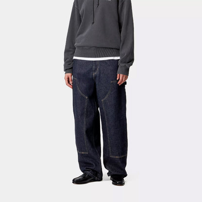 Carhartt WIP Womens Brandon Double Knee Pant Blue Rinsed - The Sporting Lodge
