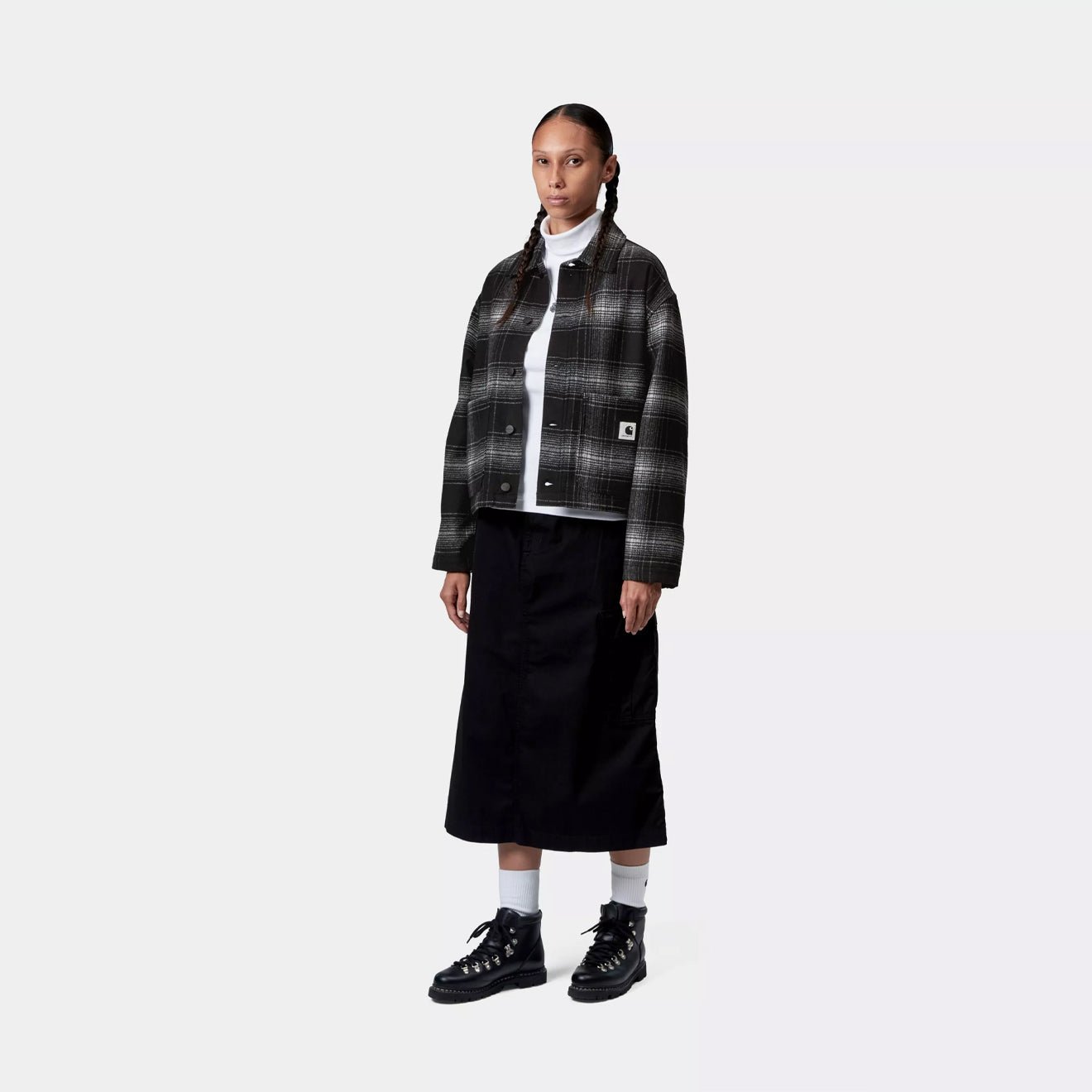 Carhartt WIP Womens Brennan Shirt Jac Brennan Check Black/Wax