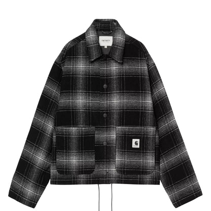 Carhartt WIP Womens Brennan Shirt Jac Brennan Check Black/Wax - The Sporting Lodge