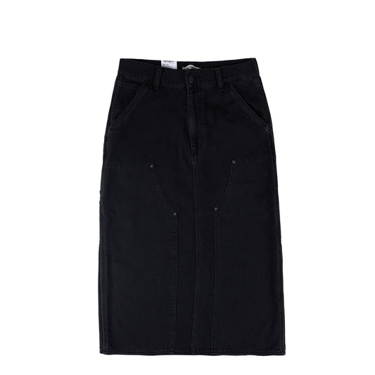Carhartt WIP Womens Double Knee Skirt Black Stone Washed
