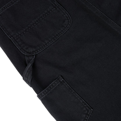 Carhartt WIP Womens Double Knee Skirt Black Stone Washed - The Sporting Lodge