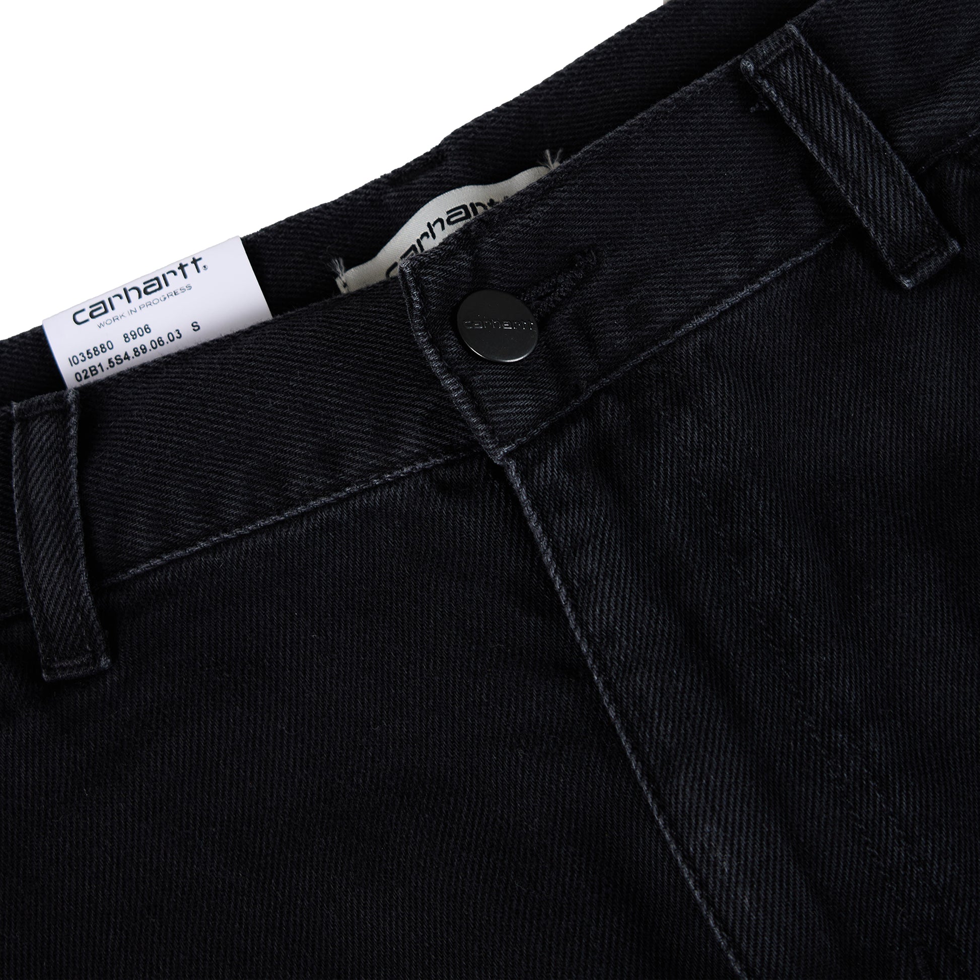 Carhartt WIP Womens Double Knee Skirt Black Stone Washed - The Sporting Lodge