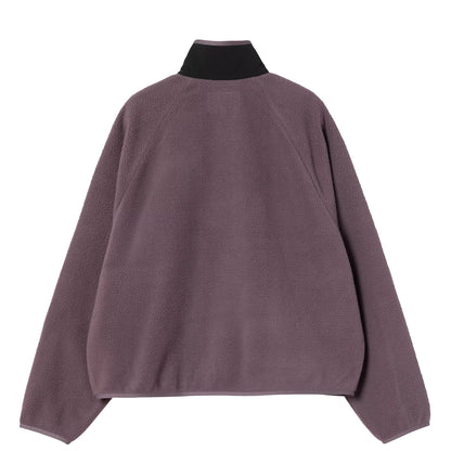 Carhartt WIP Womens Flynn Fleece Jacket Phlox / Black - The Sporting Lodge