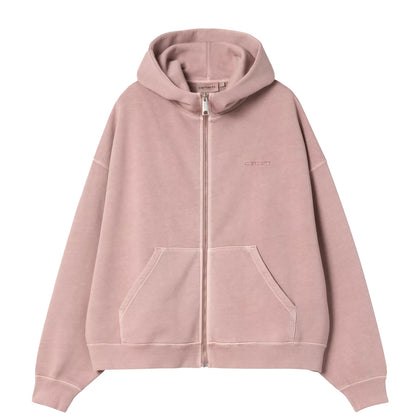 Carhartt WIP Womens Hooded Benton Jacket Glassy Pink Garment Dyed