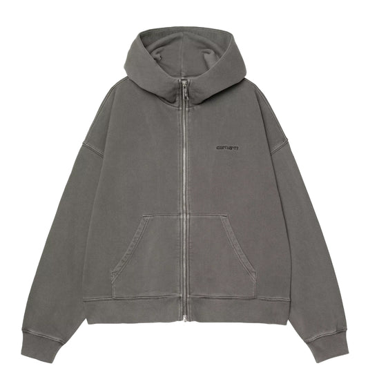 Carhartt WIP Womens Hooded Benton Jacket Graphite Garment Dyed - The Sporting Lodge