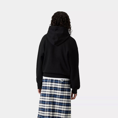 Carhartt WIP Womens Hooded Casey Sweatshirt Black / Silver - The Sporting Lodge