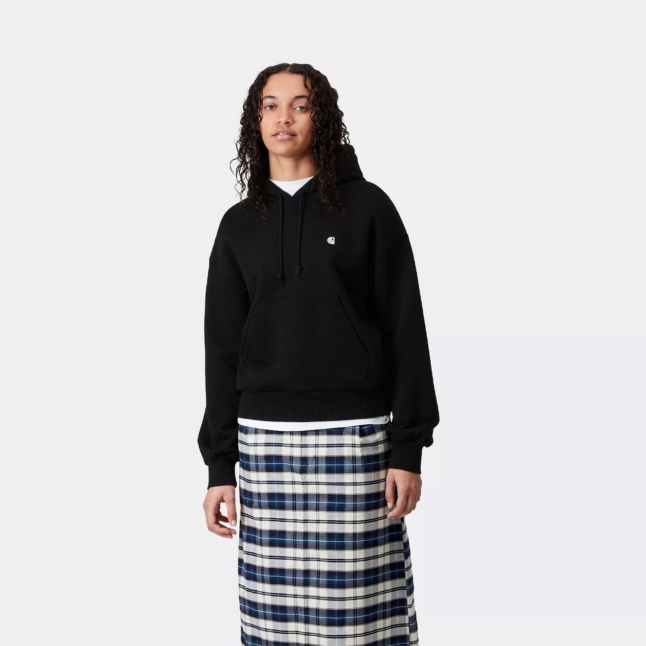 Carhartt WIP Womens Hooded Casey Sweatshirt Black / Silver - The Sporting Lodge