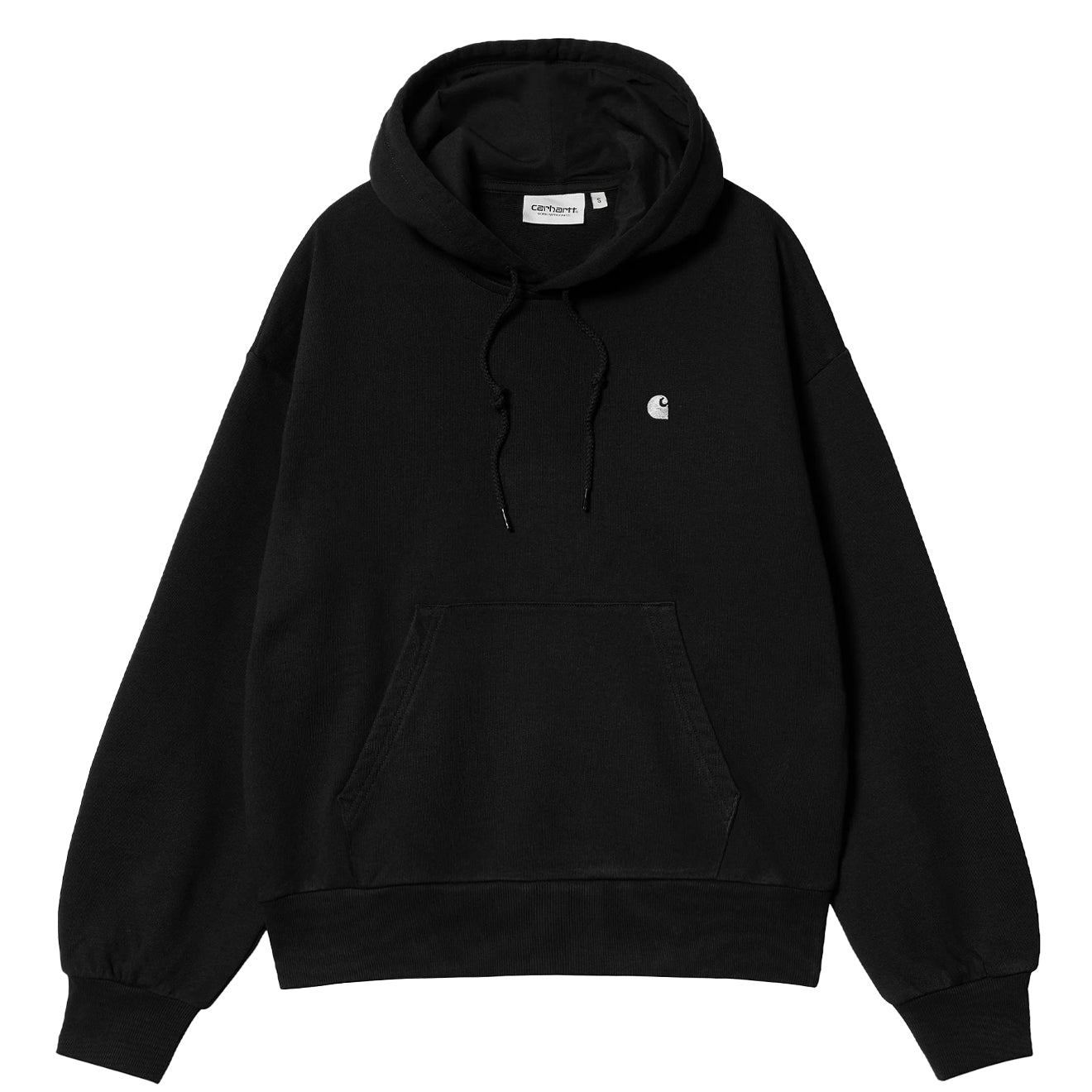 Carhartt WIP Womens Hooded Casey Sweatshirt Black / Silver - The Sporting Lodge