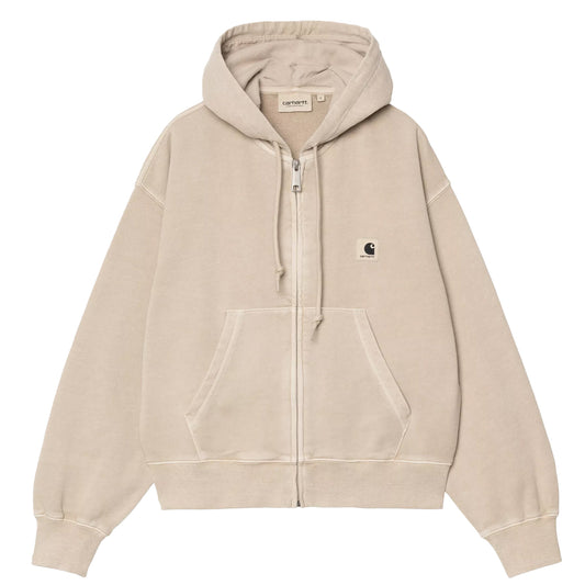 Carhartt WIP Womens Hooded Nelson Jacket Fleur De Sel Garment Dyed