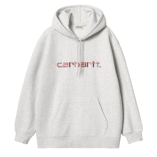 Carhartt WIP Womens Hooded Sweat Ash Heather / Dusty Rose - The Sporting Lodge