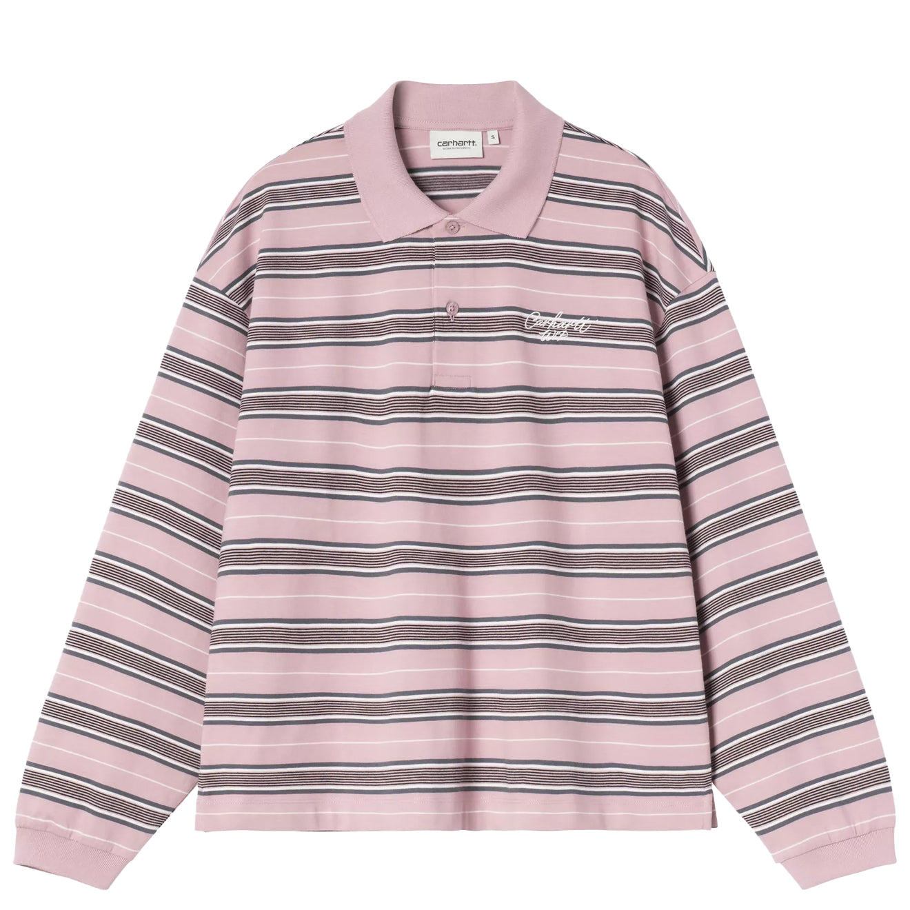 Carhartt WIP Womens L/S Bronson Polo Bronson Stripe Hortensia