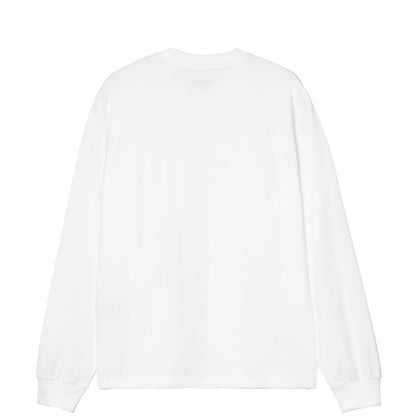 Carhartt WIP Womens L/S Pocket Small Heart T-Shirt White / Red