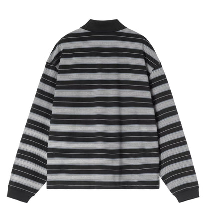 Carhartt WIP Womens L/S Bronson Polo Bronson Stripe Black
