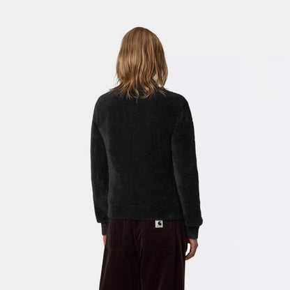 Carhartt WIP Womens L/S Maine Polo Sweater Black / Black