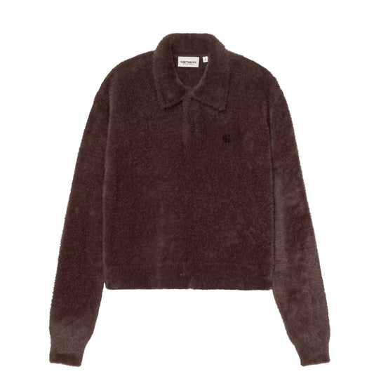 Carhartt WIP Womens L/S Maine Polo Sweater Palisander / Palisander