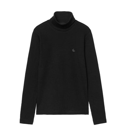 Carhartt WIP Womens L/S Philipa Mockneck T-Shirt Black