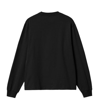 Carhartt WIP Womens L/S Pocket T-Shirt Black - The Sporting Lodge
